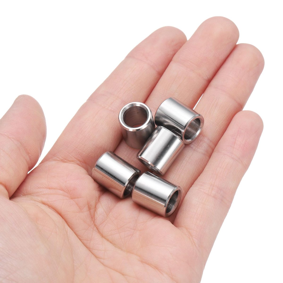 10 Pcs Stainless Steel Spacers 5 16 In Bore X 7 Od 1 2 Length Round Metal Screw Bushing For Screws Bolts And Rods