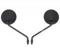 Universal Black Round Mirror Set M10 Compatible With Suzuki Gt185 250 380 500 550 750 Gs550 850 1000 1100