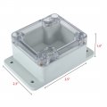 Uxcell 2 5 X2 3 X1 4 63mmx58mmx35mm Abs Junction Box Universal Project Enclosure W Pc Transparent Cover