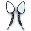 Httmt Black Skull Side Mirrors Raindrop Shape Compatible With H-d Dyna Super Glide Convertible Fxds Conv