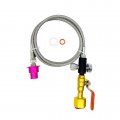 Soda Hose Kit Maker Quick Connect Co2 Adapter With Flow Control Ball Valve 60inch High Pressure Stainless Steel For Gaia Terra 
