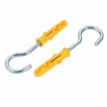 Uxcell 5pcs 8mmx40mm Self Drilling Drywall Anchor With 18 5mm Inner Dia Screw Hook Eye