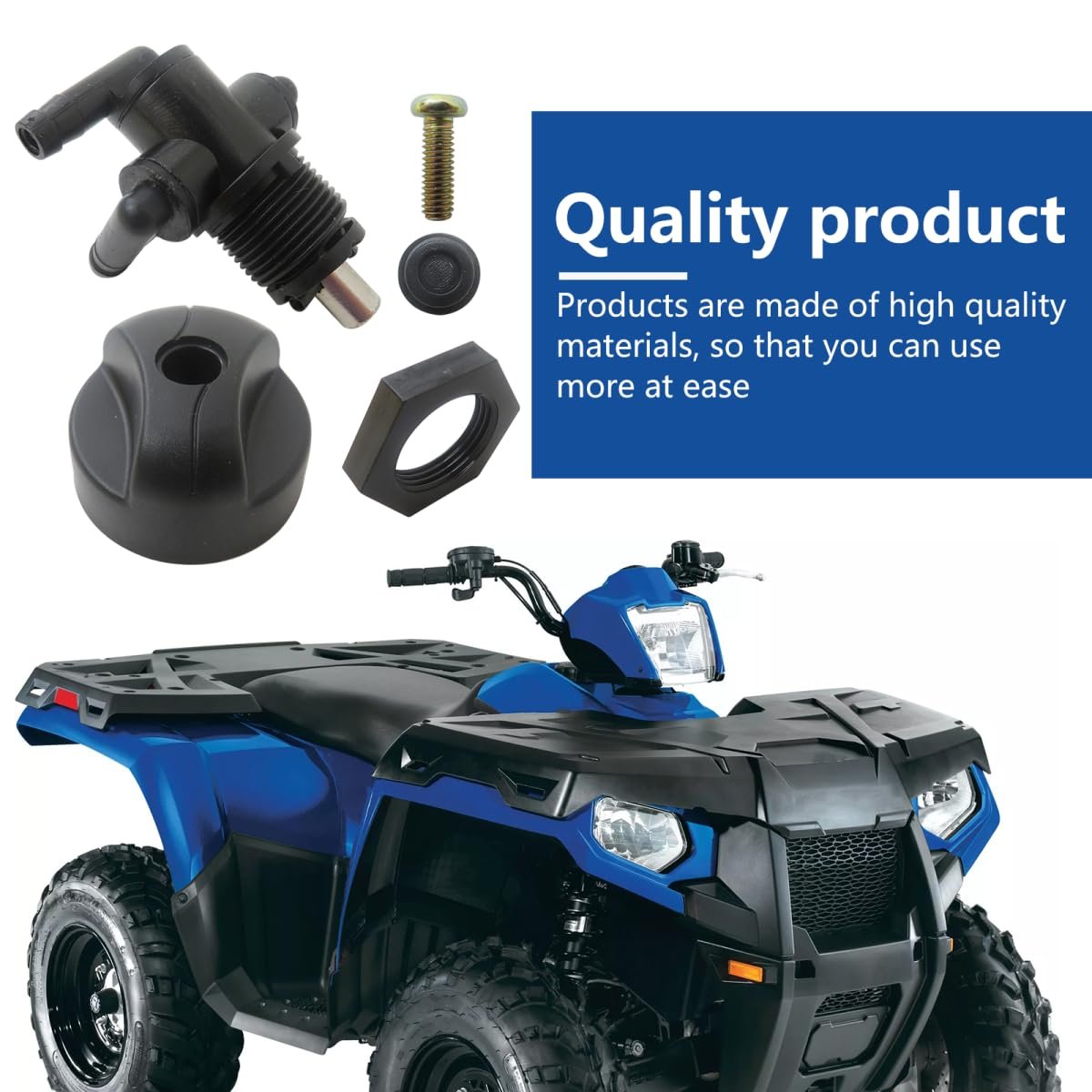 Fuel Tank Valve Petcock 5432559-3 Way Knob Nut For 2002-2004 Polaris Sportsman 700 Twin
