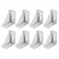 Uxcell 8pcs Inside Corner Bracket Gusset 58x58x29mm 3060 Angle Connectors For 3030 Series Aluminum Extrusion Profile Silver
