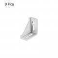 Uxcell 8pcs Inside Corner Bracket Gusset 58x58x29mm 3060 Angle Connectors For 3030 Series Aluminum Extrusion Profile Silver