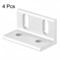 Uxcell Inside Corner Brace Angle Bracket Fastener L Shape 20mmx20mmx38mm For Aluminum Extrusion Profile 4pcs