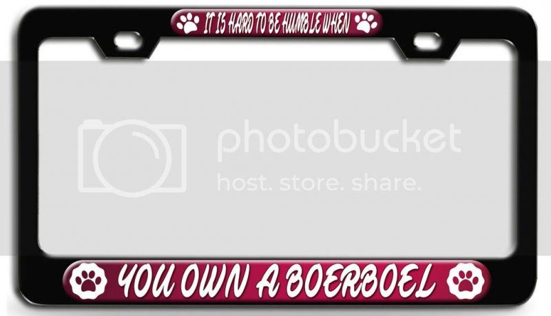 It Is Hard To Be Humble When You Own A Boerboel Dogs Pets Bl 3d Metal License Plate Frame Auto Suv Truck Tag Holder A88