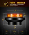 Partsam 10pcs 2 5 Round Amber 21 Led Side Marker Clearance Lights With Grommet And 2-prong Wire Pigtail For Trailer Truck Rv