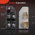 A-premium Power Master Window Switch Compatible With Chevrolet Classic 2004-2005 Malibu 1997-2003 Oldsmobile Cutlass 1997-1999