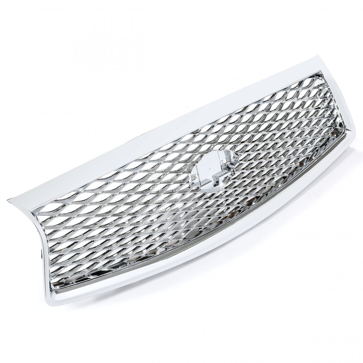 Front Bumper Grille For 2014-2017 Infiniti Q50 All Models Center Grill Hood Mesh Conversion Kit Chrome