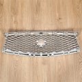 Kuafu Front Bumper Grille Compatible With 2014-2017 Infiniti Q50 All Models Center Grill Hood Mesh Conversion Kit Chrome