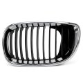 Front Driver Side Grille For Bmw 325xi 330xi 2002 2003 2004 2005 Sedan Wagon Chrome Frame Black Vents Bm1200126 51137030545 