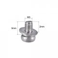 Uxcell M3 X 5mm Stainless Steel Phillips Pan Head Machine Screws Bolts Combine With Spring Washer And Plain Washers 20pcs