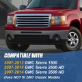 Auto Dynasty Full Led Front Bumper Driving Fog Light Lamps With Switch And Wiring Harness Compatible Gmc Sierra 1500 2500hd