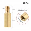 Uxcell M5x20mm 7mm Male-female Brass Hex Pcb Motherboard Spacer Standoff For Fpv Drone Quadcopter Computer Circuit Board 20pcs