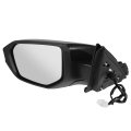 Door Mirror Assembly Left Driver Side For Honda Civic 2016-2020 Power Glass Heated Manual Folding 5 Pins Black Paint To Match 