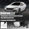 Left Driver Side Door Mirror Assembly For Honda Civic 2016 2021 Us Built Models Power Glass Heated Manual Folding 5 Pins Black