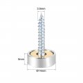 Uxcell Mirror Screws Decorative Caps Cover Nails Polished Stainless Steel 14mm 8pcs