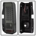 Acanii For 2006-2010 Hummer H3 Smoked Led Tail Lights Brake Lamps W Led Bar Left Right Set
