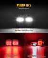 Led Tail Lights Assembly Rear Combination Stop Turn Halo Glow With Reverse Marker License Light For Wrangler Tj Yj Cj F Series