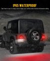 Led Tail Lights Assembly Rear Combination Stop Turn Halo Glow With Reverse Marker License Light For Wrangler Tj Yj Cj F Series