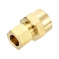 Brass Tube Fitting 3 8 O D X 8npt Compression Pipe Connector Fittings Straight Coupling Adapter For Plumbing Systems Hvac 