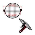 6 1 2 Inch Headlight Grille Motorcycle Side Mount Head Lamp Cover Mask Mesk 160mm-170mm