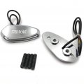 Chrome Led Signal Mirror Block Off Base Plates For 2000 To 2008 Yamaha R1 Yzf Billet Aluminum Left And Right Pair