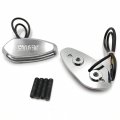 Httmt Led Signal Chrome Mirror Block Off Base Plate Compatible With 2000-2008 Yamah R1 Yzf-r1 Yzfr1