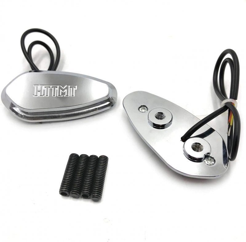 Chrome Led Signal Mirror Block Off Base Plates For 2000 To 2008 Yamaha R1 Yzf Billet Aluminum Left And Right Pair