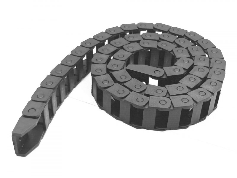 R28 Plastic Wire Carrier Cable Drag Chain 10mm X 20mm 1m Length For Cnc Black U Shape