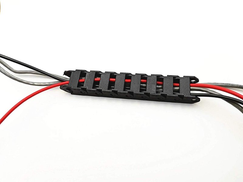 R28 Plastic Wire Carrier Cable Drag Chain 10mm X 20mm 1m Length For Cnc Black U Shape