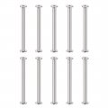 Uxcell Screw Post Fit For 3 16 5mm Hole Dia Female 4x65mm Belt Buckle Binding Bolts Leather Fastener Carbon Steel 10 Sets