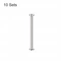 Uxcell Screw Post Fit For 3 16 5mm Hole Dia Female 4x65mm Belt Buckle Binding Bolts Leather Fastener Carbon Steel 10 Sets