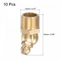 Uxcell Brass 45 Degree Grease Fitting M12 X 1mm Thread Hydraulic Accessories 10pcs