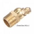 Uxcell Brass 45 Degree Grease Fitting M12 X 1mm Thread Hydraulic Accessories 10pcs
