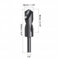 Uxcell 30mm Reduced Shank Drill Bit Hss 6542 Black Oxide With 1 2 Inch Straight