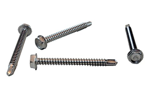 Stainless 10 X 2 Hex Washer Head Self Drilling Sheet Metal Tek Screws With Drill Point 1 To Lengths In Listing0 Pieces Inch
