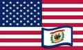 10x6 United States Of America And West Virginia Flag Magnet Magnetic By Stickertalk 