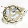 Smt Moto- Glass See Through Chrome Engine Stator Cover For Suzuki Gsx1300r Hayabusa 1999-2013 Chromed White Led Motorcycle