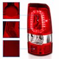 Amerilite For 2003-2006 Chevy Silverado 1500 2500 3500 04-06 Sierra Clear Red Led Replacment Taillights Brake Lamp Set