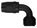 Fcm4435 Hose Fitting -12an Size 90 Degrees Elbow Swivel Black Anodized Aluminum 