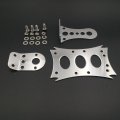 Xkh- Motorcycle Chrome Horizontal Vertical Zigzag Side Mount License Plate Bracket Oval-shaped Led Tail Brake Light Integrated