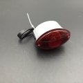 Xkh- Motorcycle Chrome Horizontal Vertical Zigzag Side Mount License Plate Bracket Oval-shaped Led Tail Brake Light Integrated