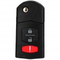 Ocpty 2 Pcs Flip Key Entry Remote Control Uncut Fob Shell Case Replacement For Mazda 3 5 Cx-7 Cx-9 Bgbx1t478ske125-01