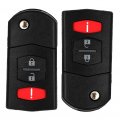 Ocpty 2 Pcs Flip Key Entry Remote Control Uncut Fob Shell Case Replacement For Mazda 3 5 Cx-7 Cx-9 Bgbx1t478ske125-01