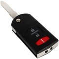 Ocpty 2 Pcs Flip Key Entry Remote Control Uncut Fob Shell Case Replacement For Mazda 3 5 Cx-7 Cx-9 Bgbx1t478ske125-01