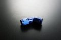 Autobahn88 Aluminum Anodized Brake Line Fitting Female To An Swivel 45-degree An4 Blue 