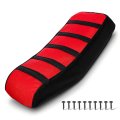 Red Ribbed Mini Bike Gripper Soft Seat Cover For Motovox Mbx10 Mototec 105cc And Italika Vrex 80cc Anti Slip Cushion 