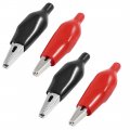 16 Pcs Plastic Covered Test Probe Metal Alligator Clips 55mm 